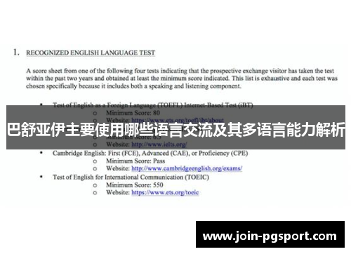 巴舒亚伊主要使用哪些语言交流及其多语言能力解析